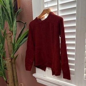 Split back deep Red Sweater